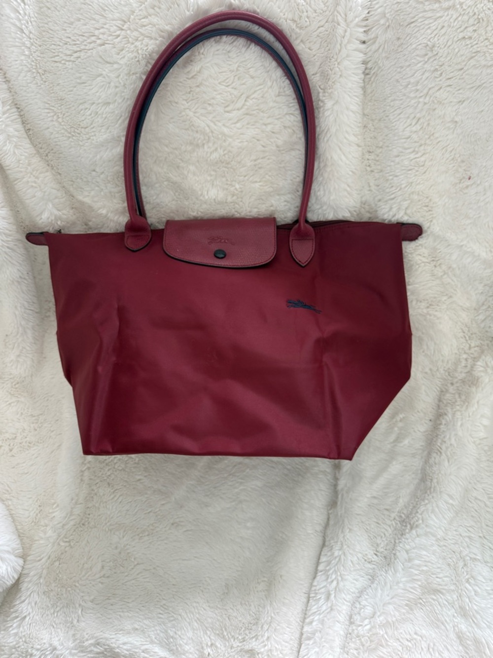 Longchamp Burgundy Nylon Le Pliage Tote